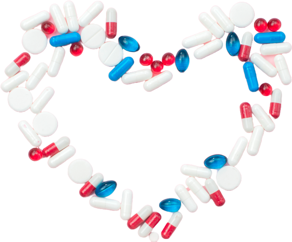 a heart of pills
